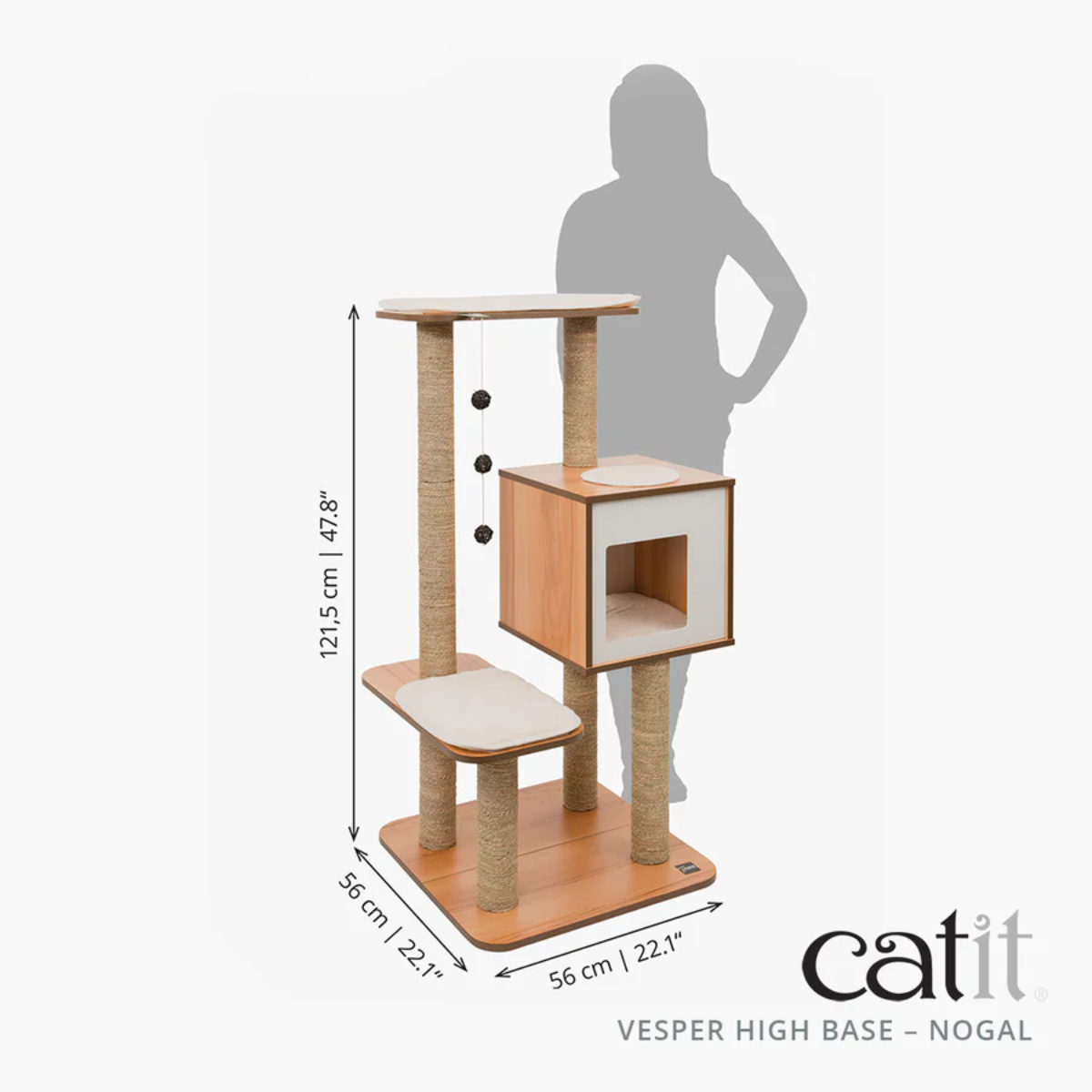 Árbol rascador para gatos Catit Vesper negro